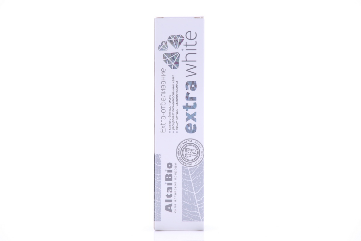 Зубная паста «Экстра отбеливание» с активными микрогранулами 75 мл. Две линии