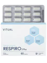 1Пептидный комплекс Респиро 3 Плюс (бронхи, сосуды, иммунитет) 60 капсул