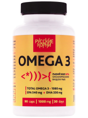 1Omega-3, 90 капсул по 1000 мг ЕРА 180/DHA 110/Omega-3 47%