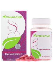 1Маммолия при мастопатии, ПМС, гормональных сбоях, фиброзах, 90 капсул