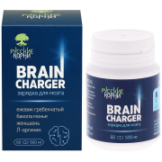 1Капсулы "Brain charger" Зарядка для мозгов с ежовиком, женьшенем, L-аргинином. 60 капсул