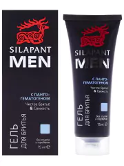 1Гель для бритья "Silapant Men" с пантогематогеном. Без спирта и минеральных масел, 75 мл