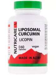 1Комплекс "Liposomal Curcumin Licopin". Здоровые сосуды, суставы, сердце, 60 капсул