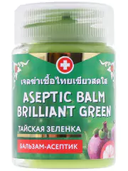 1Антисептик "Зеленка тайская" с экстрактом эвкалипта, лавра, мангостина. Ранозаживляющий, обезболивающий, 50 гр