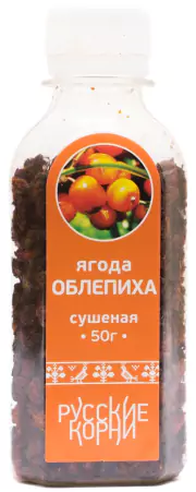 1Облепиха ягода сушеная ПЭТ 50 гр. Русские Корни
