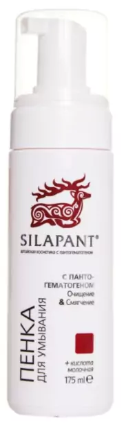 1Пенка для умывания "Silapant" с пантогематогеном и 5 травами. Для всех типов кожи, 175 мл