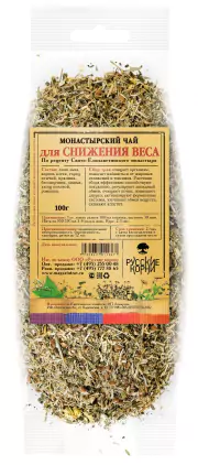 1Монастырский чай для похудения (сбор трав) 100 гр. Русские Корни