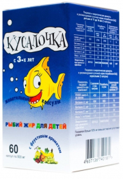1Кусалочка рыбий жир д/детей жев.капс. 60 капс. по 0,5г.