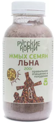 1Лен жмых семян 200 гр. Русские Корни