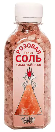 1Соль гималайская пищевая розовая (гранулы) 180 г Русские Корни