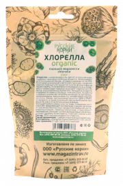 1Хлорелла Organic молотая (Chlorella водоросль, порошок) 100 гр. Русские Корни