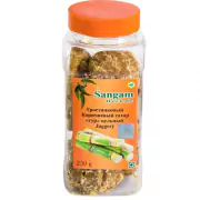 1Сахар тростниковый Гур коричневый цельный 250 гр. Sangam Herbals (Индия)