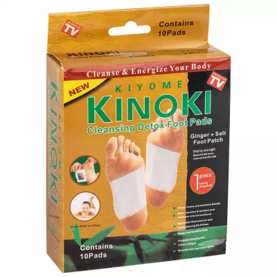 Детокс пластырь для ног Kinoki Имбирь + соль, 10 шт