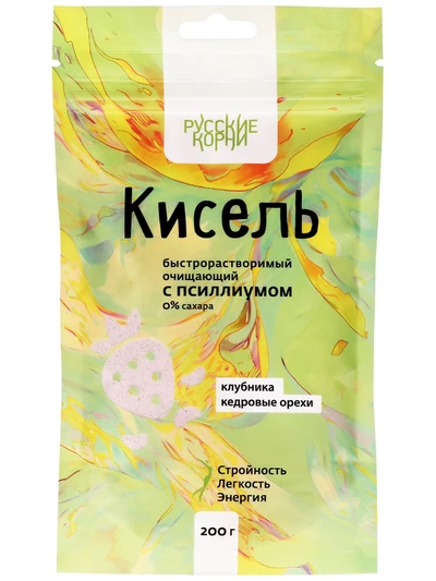 Кисель очищающий с псиллиумом (ягодный с орехами), 200 г