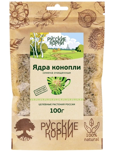 Ядра конопли. Источник белка и клетчатки, 100 г