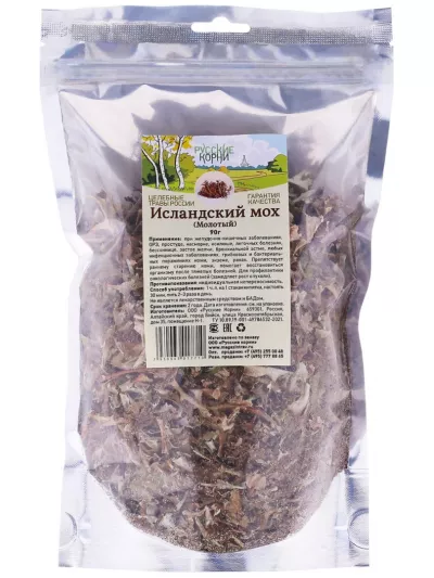 Исландский мох (цетрария, молотый) 90 гр. Русские Корни