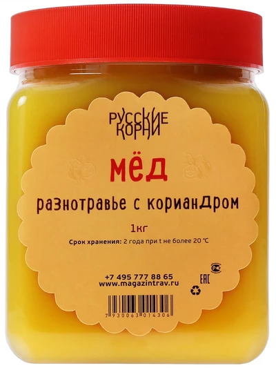 Мед кориандрово-разнотравный