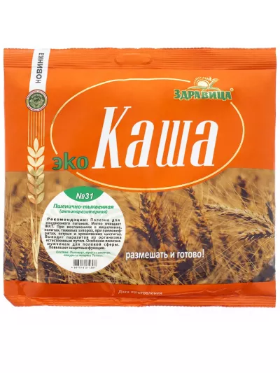 Здравица Каша №31 Пшенично-тыквенная (пакет) 200 гр.