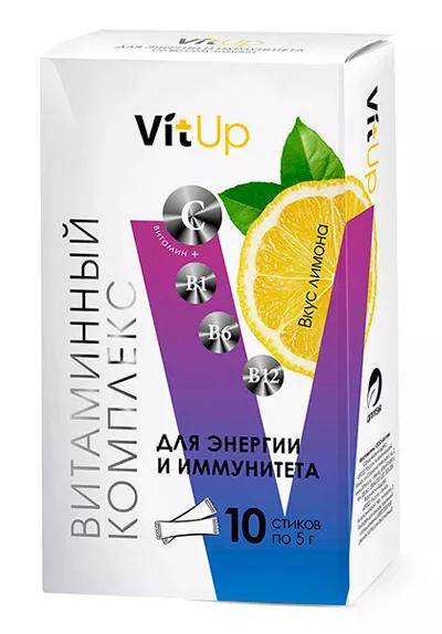 Витаминный комплекс энергия/иммунитет (лимон) 10 стиков VitUp