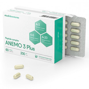 Пептидный комплекс Анемо 3 Плюс (гемоглобин и иммунитет) 60 капсул