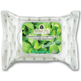 Очищающие салфетки д/снятия макияжа Зеленый чай 30 штук