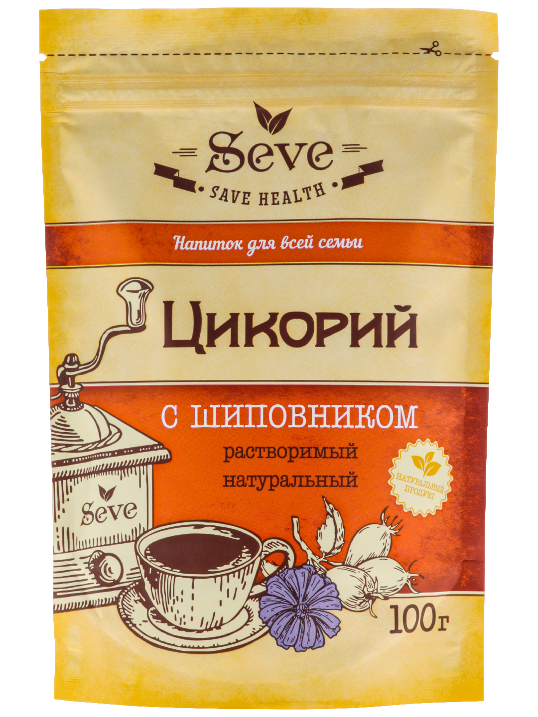 Цикорий растворимый с шиповником, 100 г 