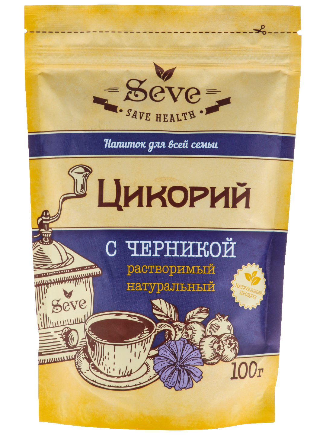 Цикорий растворимый с черникой, 100 г 